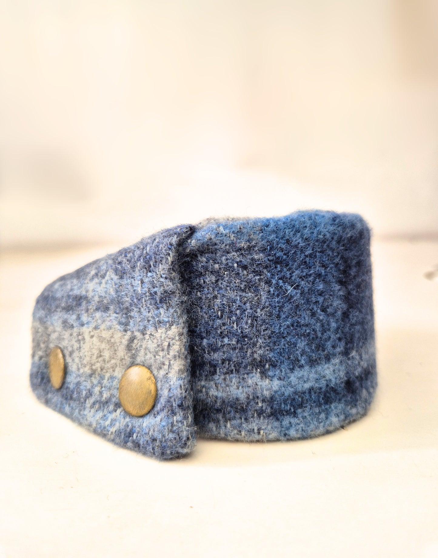Blue and grey collar cover