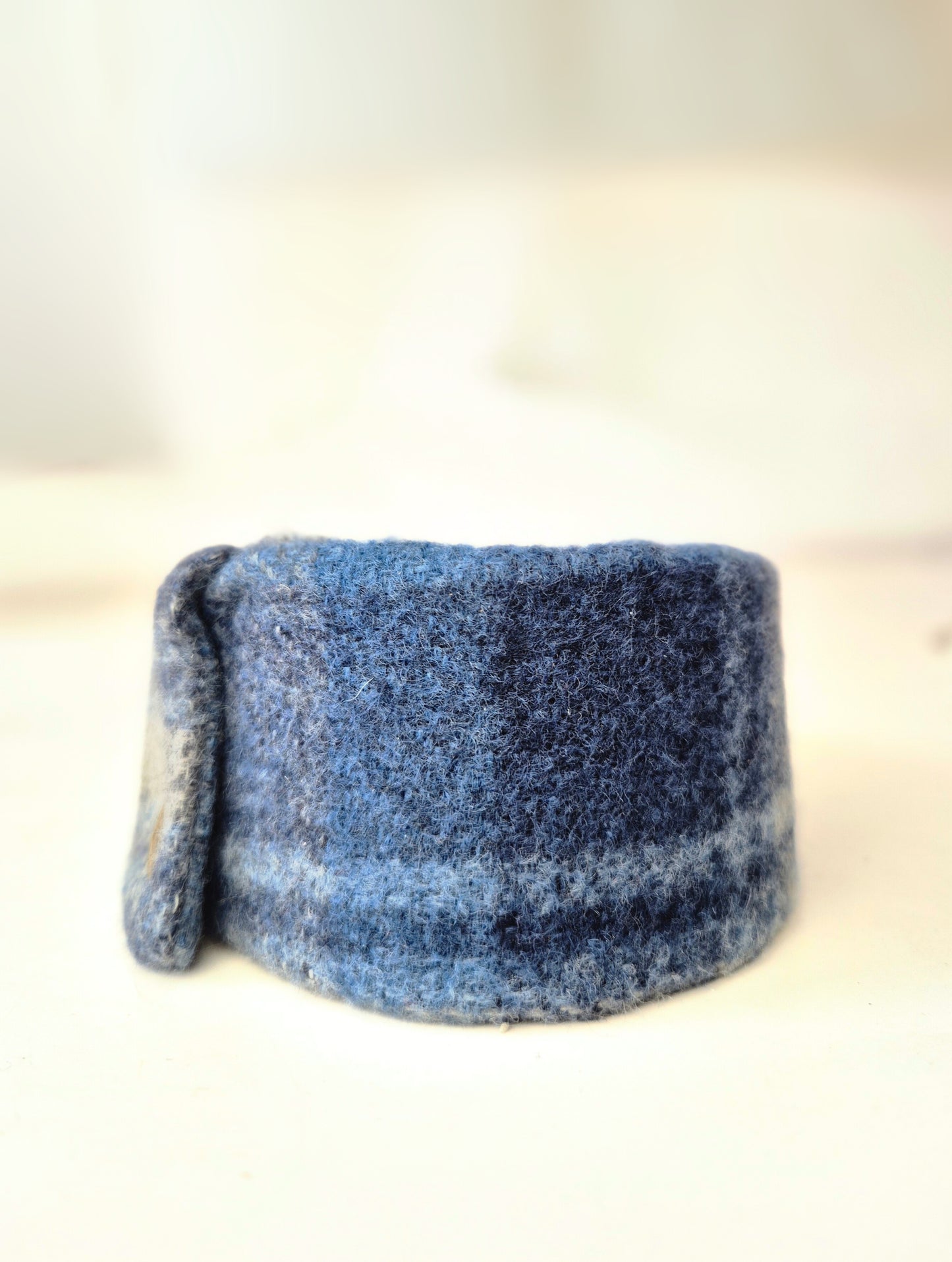 Blue and grey collar cover