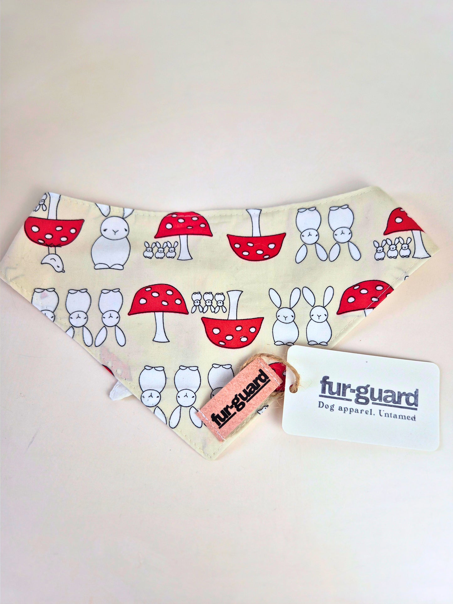 Rabbit and toadstool bandana