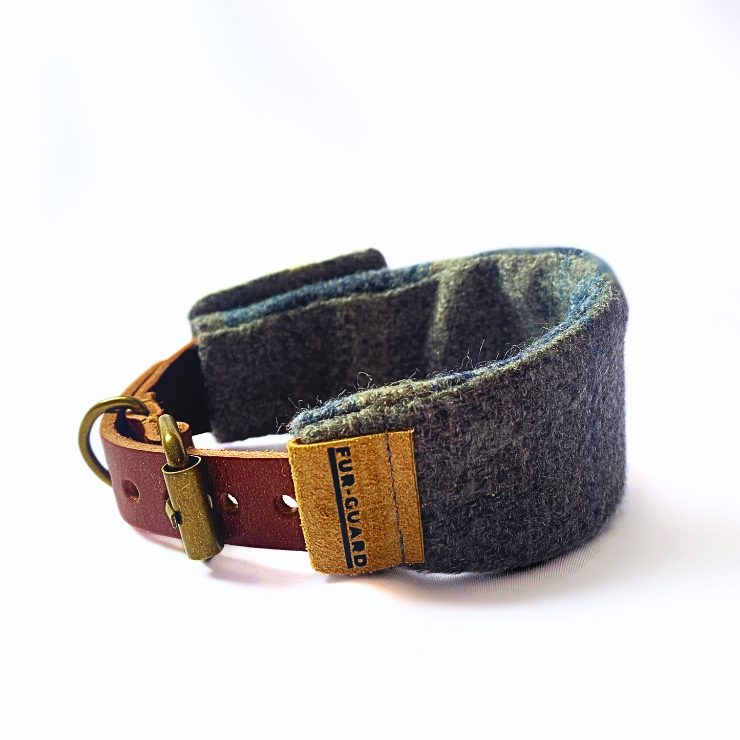 Blue and grey collar cover