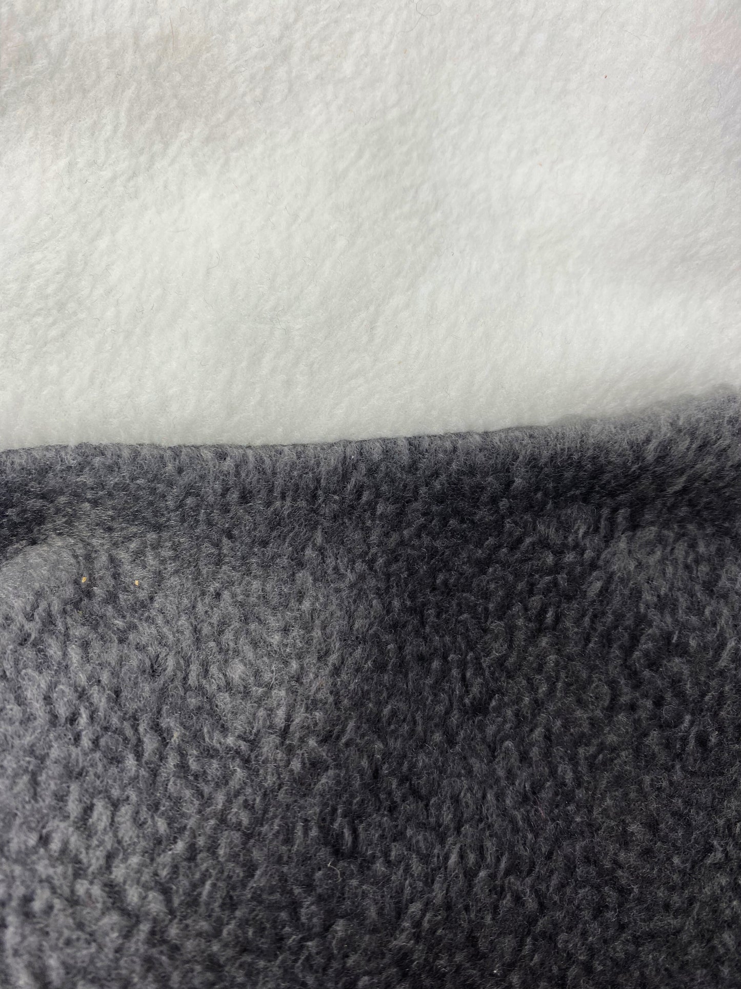 Grey and white fleece