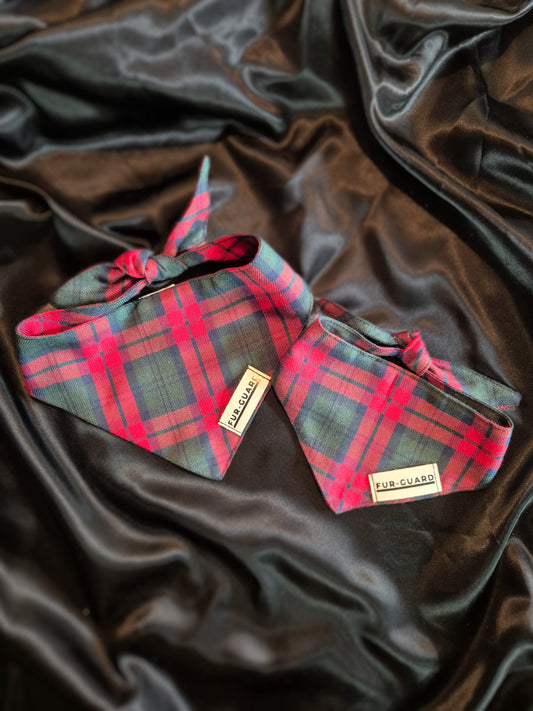 Bandana - red and green plaid